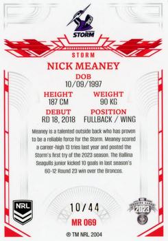 2023 NRL Traders Elite - Mojo Ruby #MR069 Nick Meaney Back